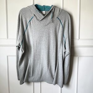 Noble Outfitters Hoodie Womens 2XL Gray Tug-Free Performance Pullover Stretch